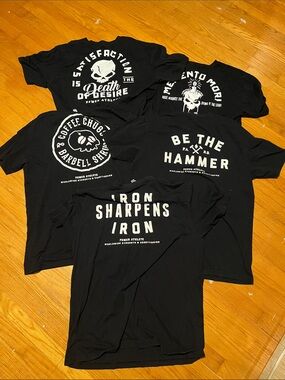 Power Athlete Black Graphic Tee - CrossFit XL tshirt lot
